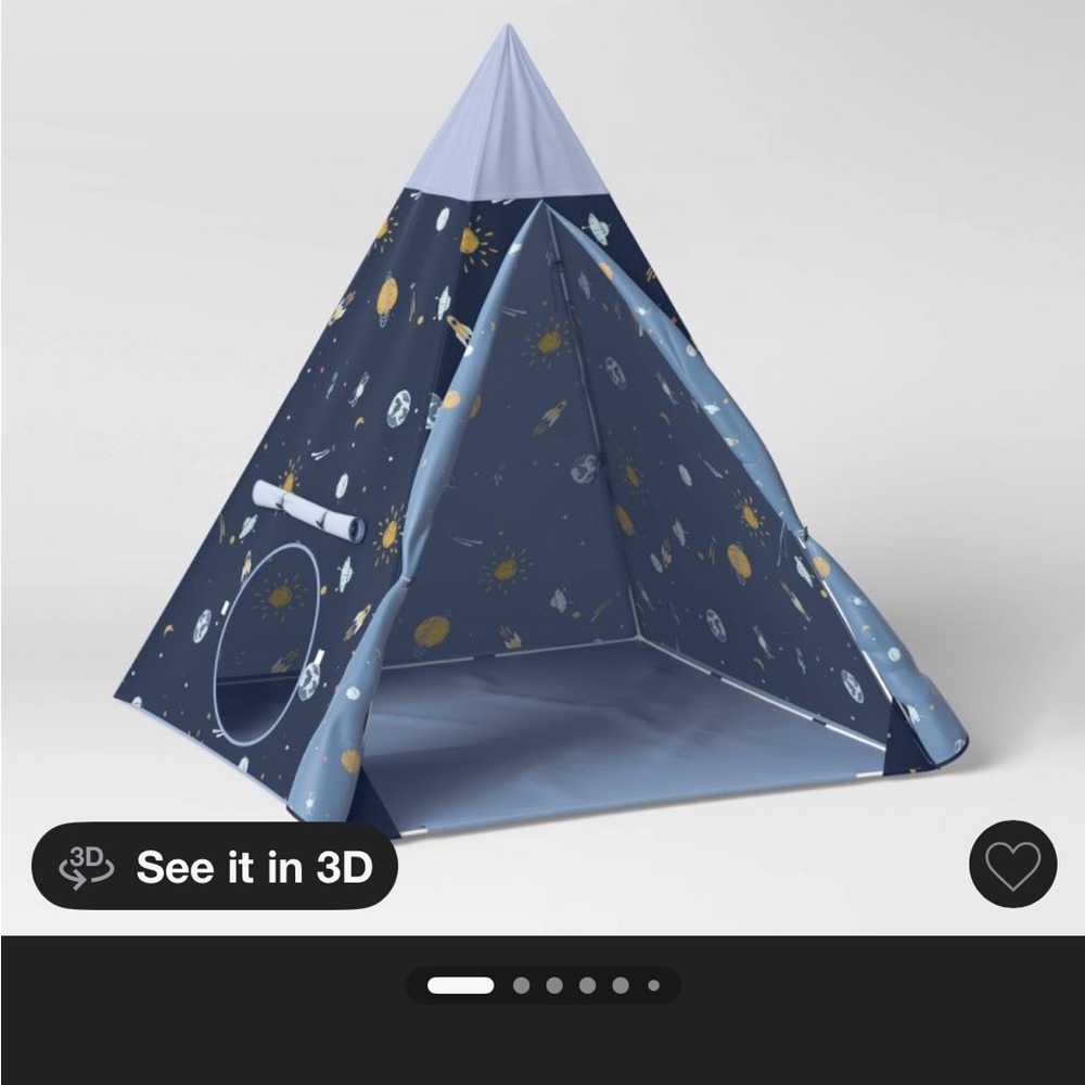 Pillowfort Space Explorer Tent - Navy and White